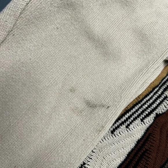 Men's vintage y2k Coogi style earth tone 3d knit full zip up sweater - Picture 6 of 6